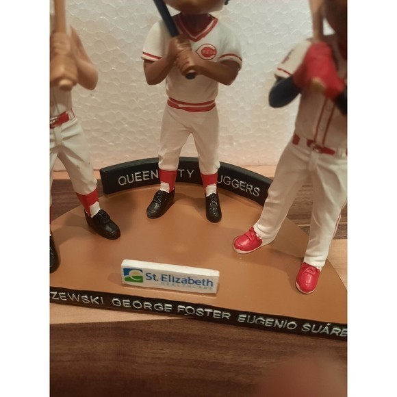 CINCINNATI REDS TRIPLE‎ BOBBLE HEAD QUEEN CITY SLUGGERS Kluszewski Foster Suarez - Picture 12 of 15